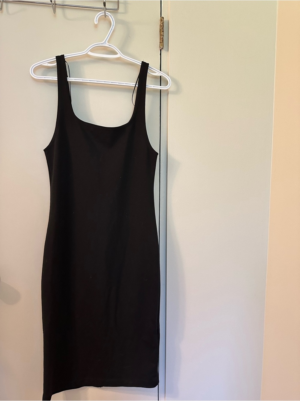 Zara Black Sleeveless Midi Bodycon Dress